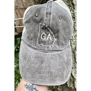 Georgia Trucker’s Hat Brown White One Size Fits Most Adjustable Unisex